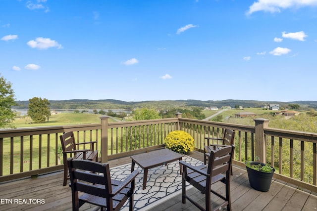 159 Garfield Ln, Sharps Chapel, TN 37866 - wooden terrace featuring a water view