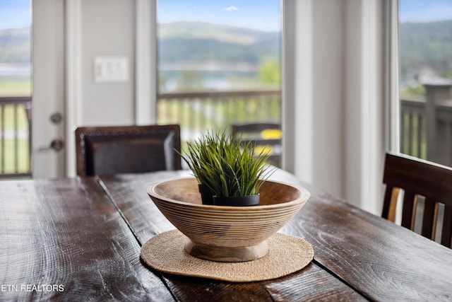 159 Garfield Ln, Sharps Chapel, TN 37866 - dining area view of a mountain view