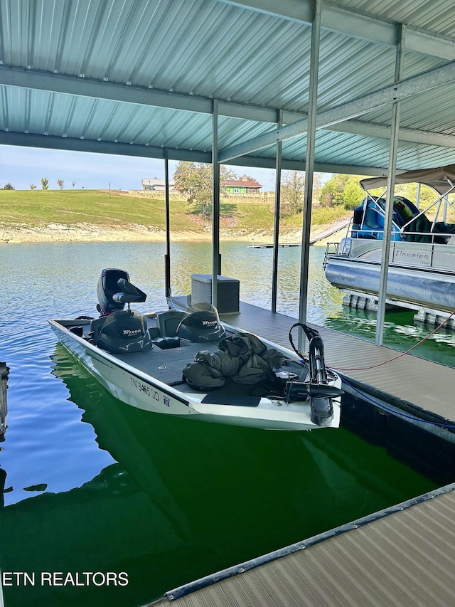 159 Garfield Ln, Sharps Chapel, TN 37866 - dock area featuring a water view and central AC unit