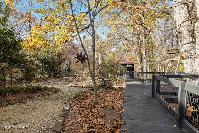 exterior space featuring a gazebo