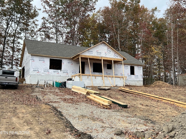 property in mid-construction with a porch