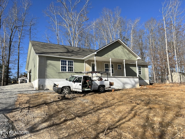 view of front of property with covered porch