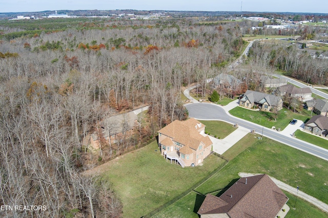bird's eye view with a residential view