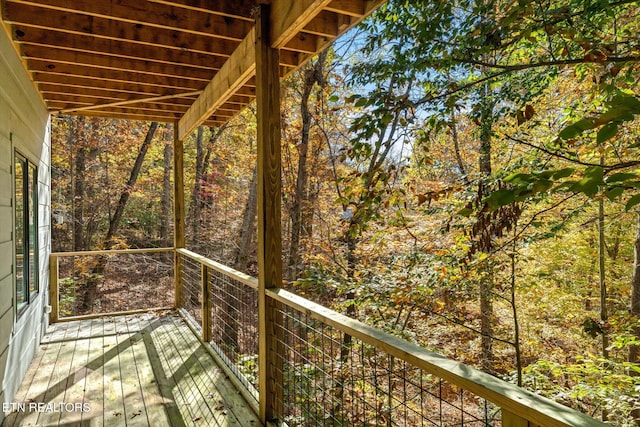 view of wooden terrace