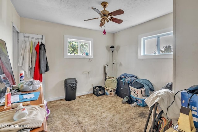 208 Collins St, Loudon, TN 37774 - interior space with ceiling fan and a textured ceiling