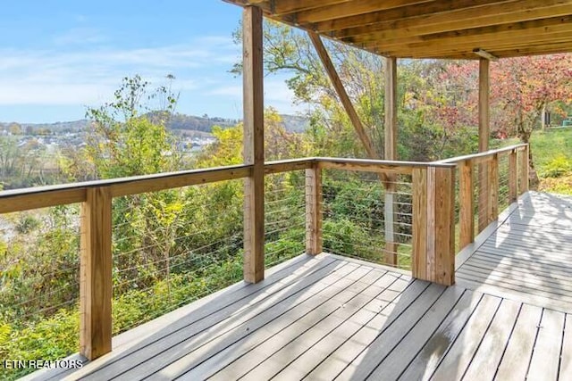 view of wooden terrace