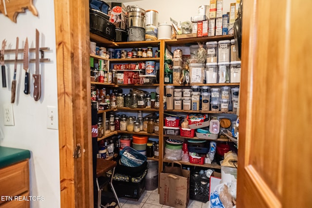 view of pantry