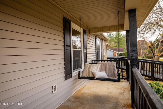 view of patio with a porch