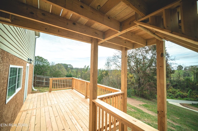 view of wooden deck