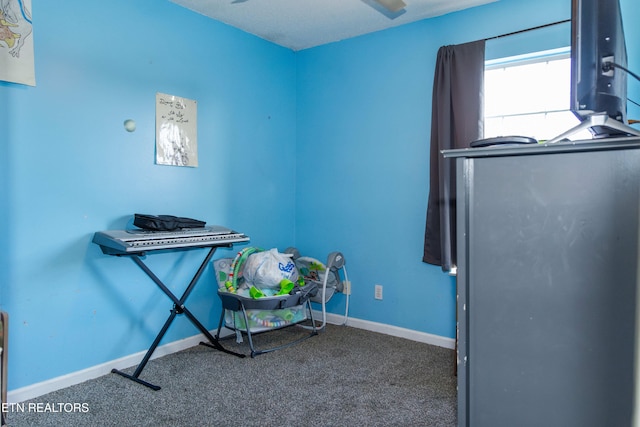 miscellaneous room with carpet flooring