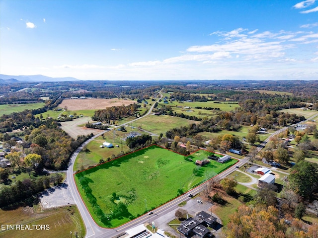 aerial view featuring a mountain view