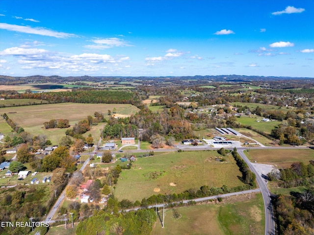 drone / aerial view featuring a rural view