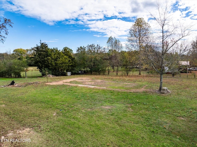 view of yard featuring a rural view