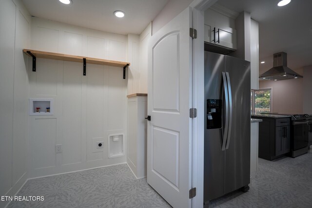 304 Firestone Rd, Oak Ridge, TN 37830 - laundry room with hookup for a washing machine, recessed lighting, and light floors