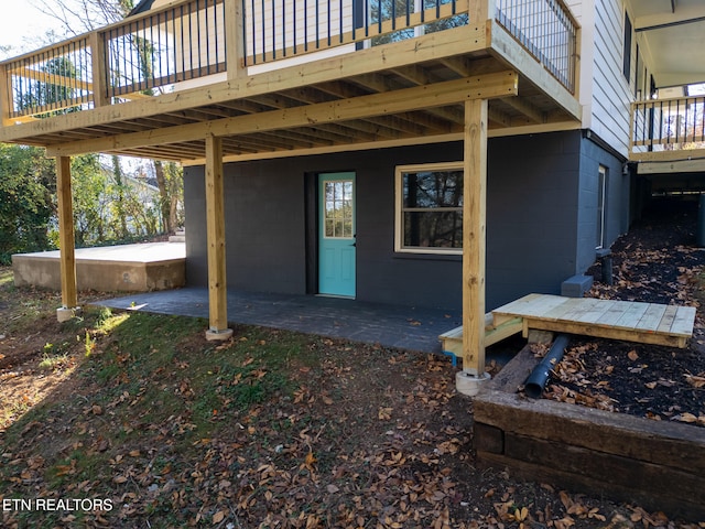 view of patio / terrace featuring a deck