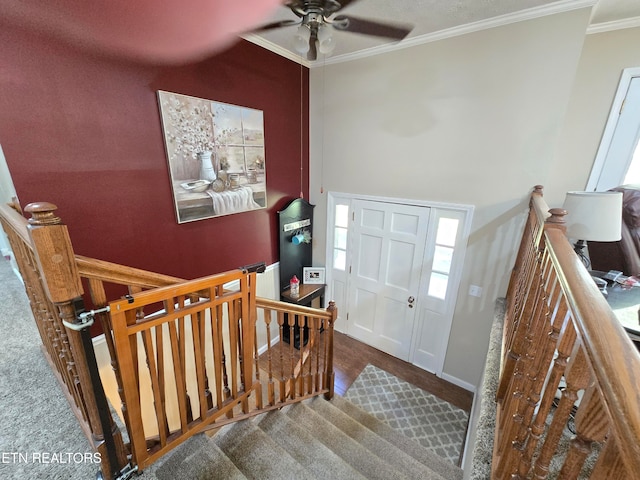 foyer with ornamental molding