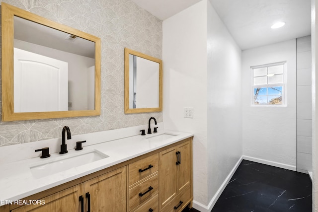 bathroom with vanity