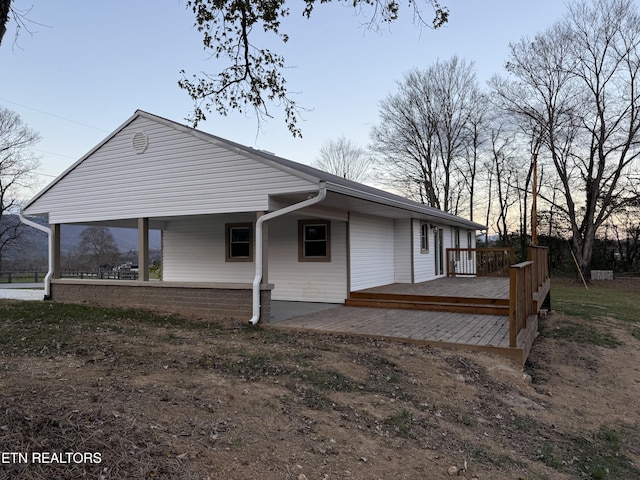 1184 Davis Chapel Rd, Lafollette, TN 37766 - view of side of property featuring a deck