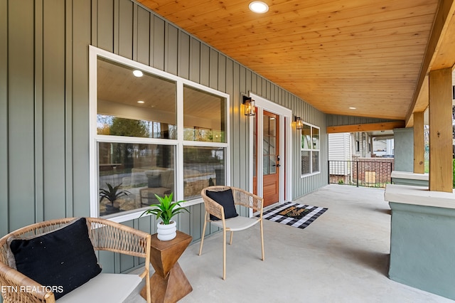 view of patio / terrace featuring covered porch