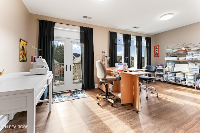 1144 Andalusian Way, Knoxville, TN 37922 - office with french doors, wood finished floors, and plenty of natural light