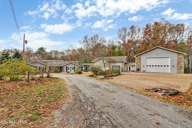 ranch-style house with a garage