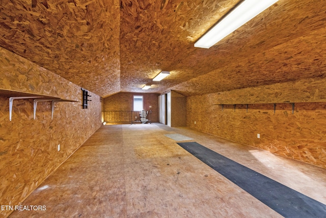 additional living space with lofted ceiling