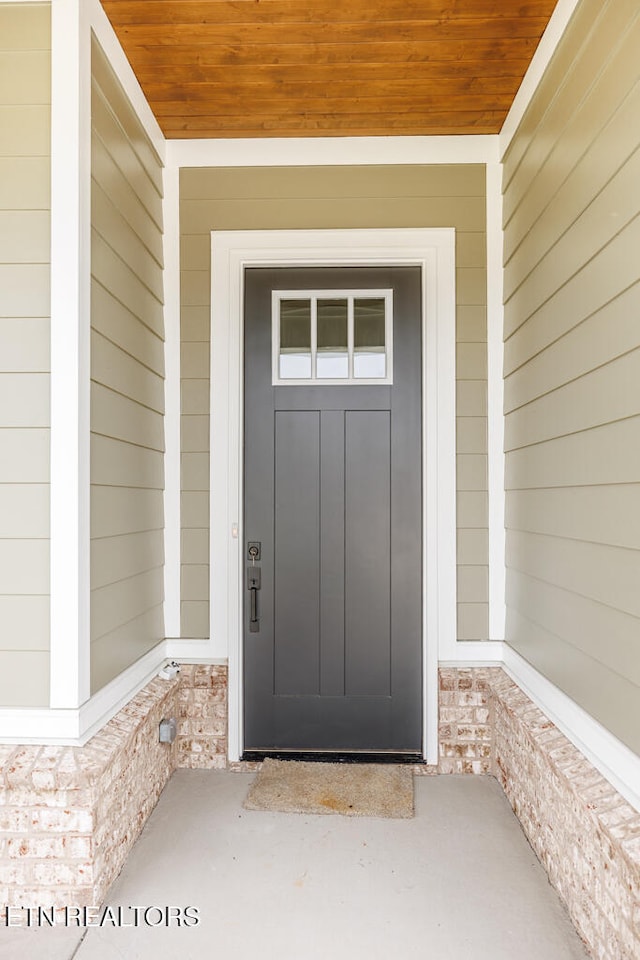 view of doorway to property