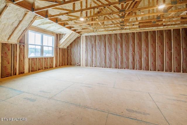 view of attic