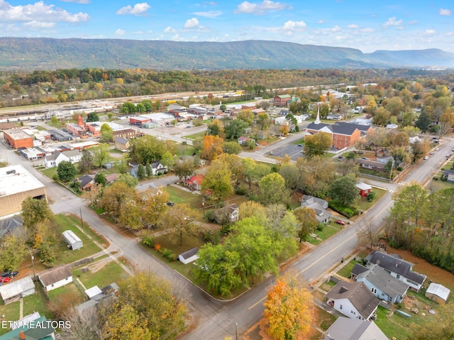 aerial view featuring a mountain view