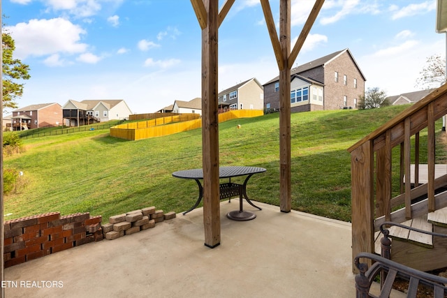 view of yard with a patio area