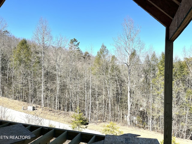 view of local wilderness with a forest view