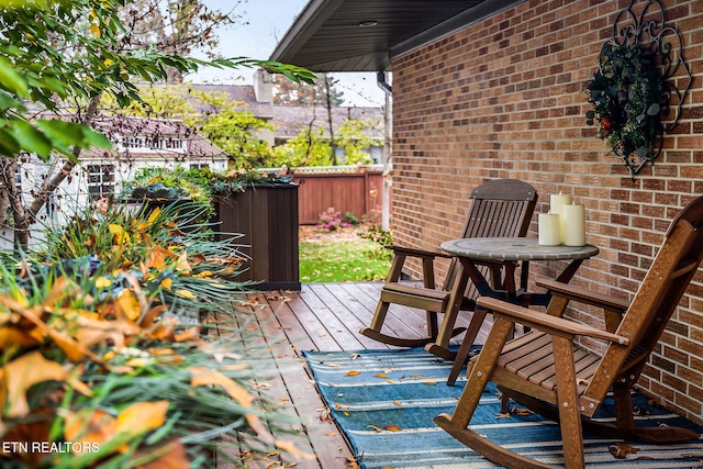 view of wooden deck