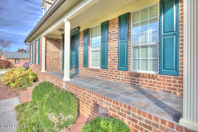 property entrance with a porch