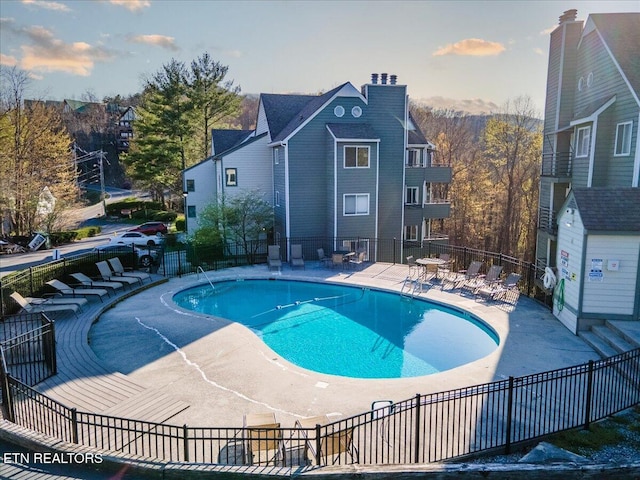 view of pool with a patio
