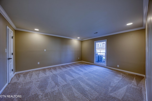 2011 Breakers Pt, Knoxville, TN 37922 - carpeted empty room featuring ornamental molding, baseboards, and recessed lighting