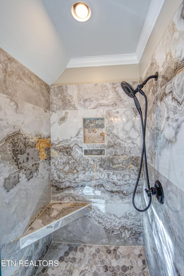 2011 Breakers Pt, Knoxville, TN 37922 - full bath featuring ornamental molding and a marble finish shower