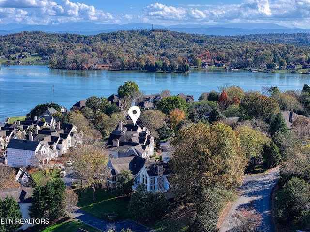 2011 Breakers Pt, Knoxville, TN 37922 - aerial overview of property's location featuring a forest, a nearby body of water, and nearby suburban area