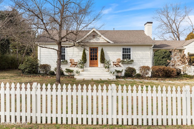 view of single story home