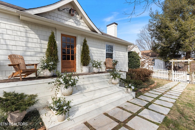 view of doorway to property