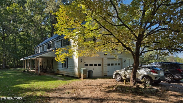 view of home's exterior with covered porch