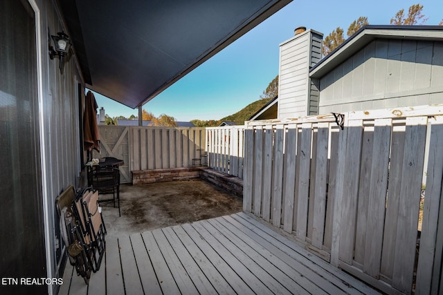 view of wooden terrace