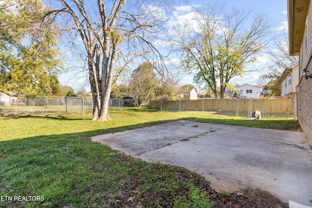 view of yard with a patio