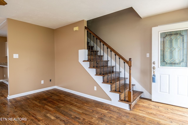 entryway featuring wood-type flooring