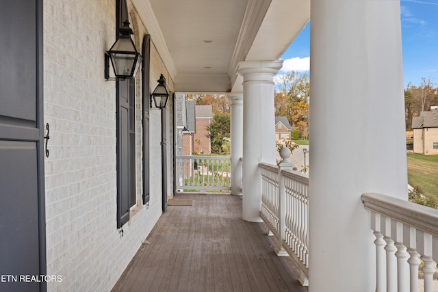 balcony with covered porch