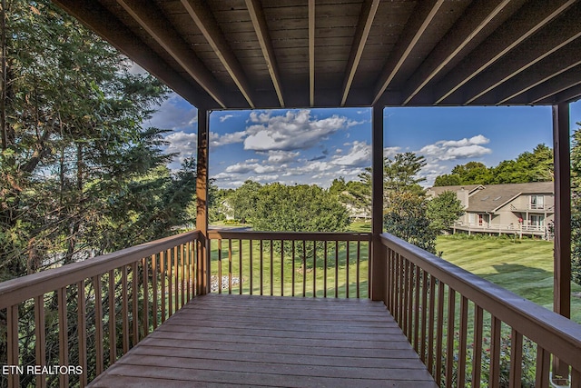 105 Poteau Trce, Loudon, TN 37774 - deck with a yard and view of scattered trees