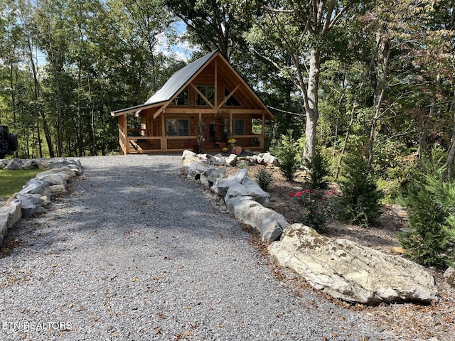 view of front of house featuring covered porch