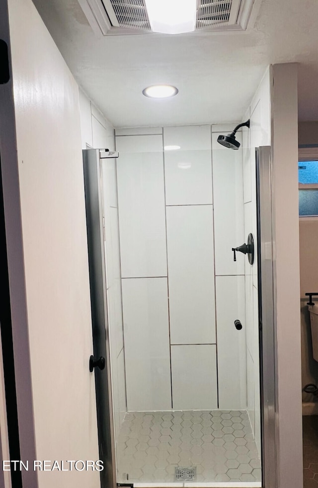 bathroom with a shower