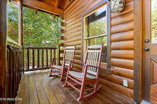 view of wooden terrace