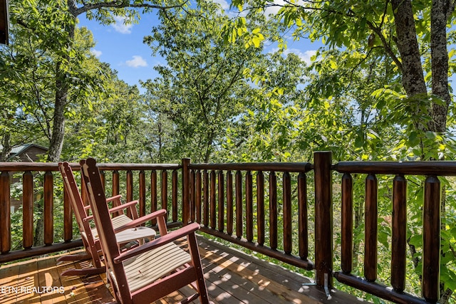 view of wooden terrace