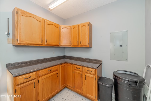 clothes washing area with electric panel